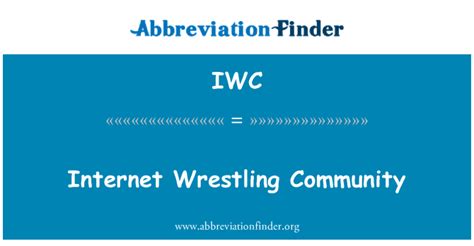 iwc acronym|iwc meaning urban dictionary.